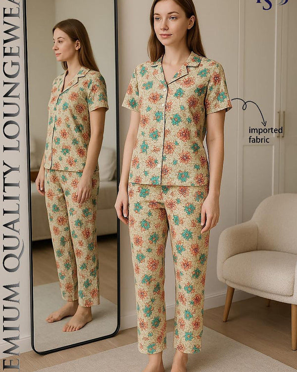 Floral Cotton Summer Night Dress Casual Wear