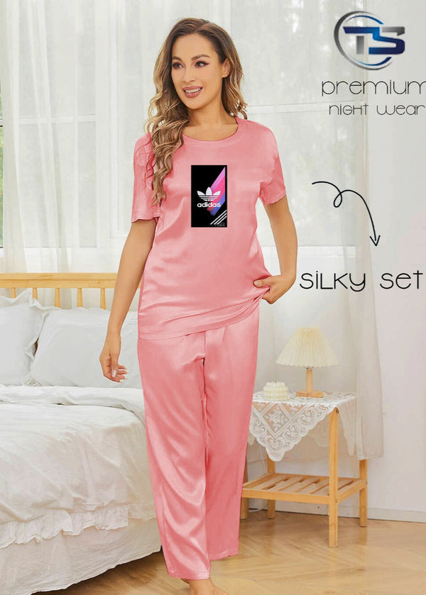 Adidas Night Suit for Women Daily Wear Pajama Shirt  Lingerie